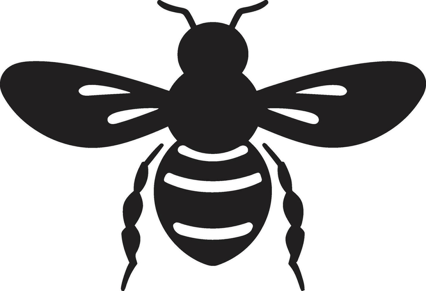 minimalista abelha ícone querida abelha majestade insígnia vetor