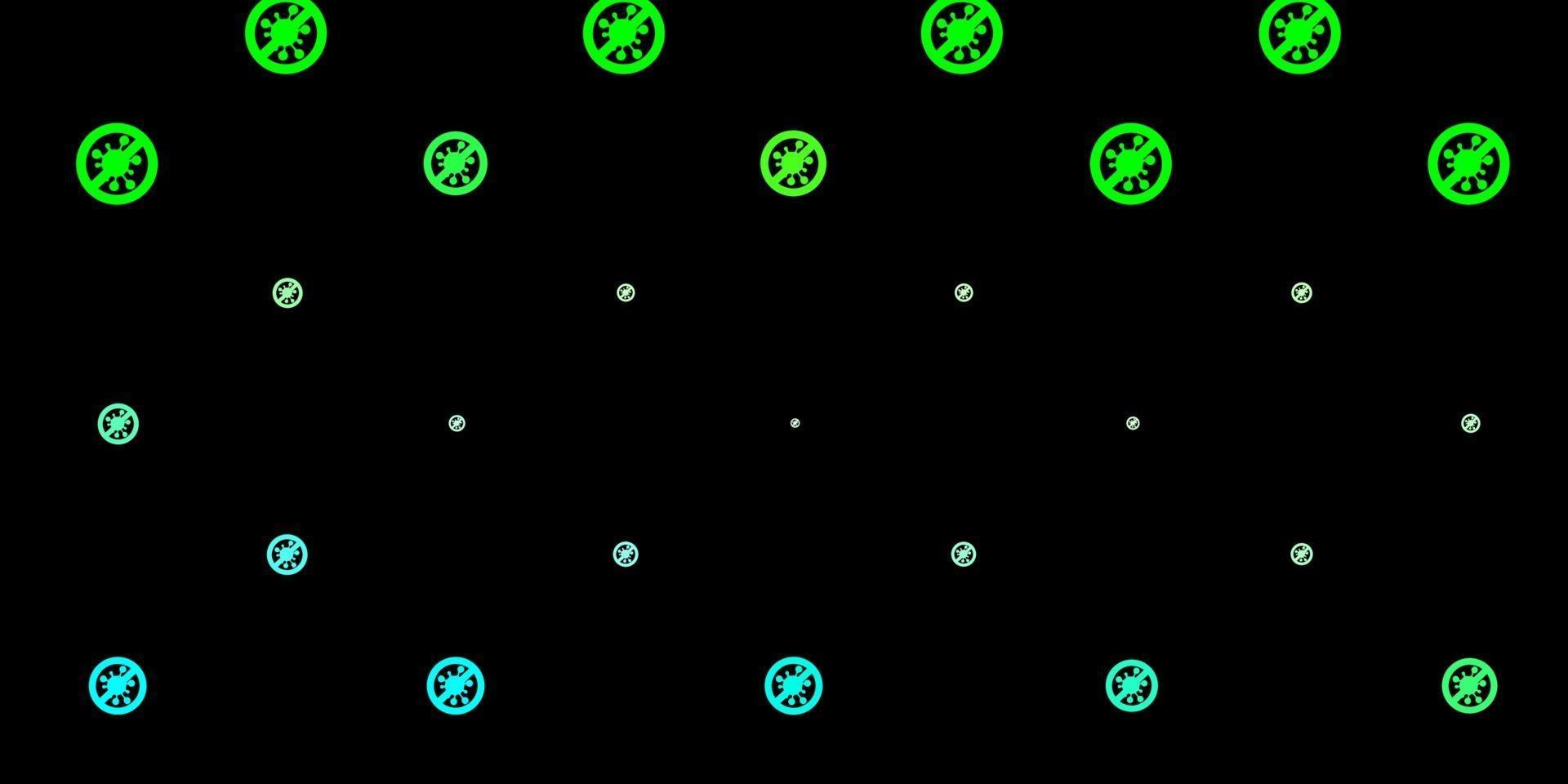 modelo de vetor verde escuro com sinais de gripe.