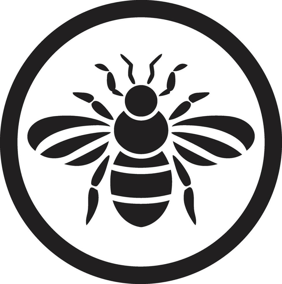 querida abelha face heráldica colmeia clã insígnia vetor