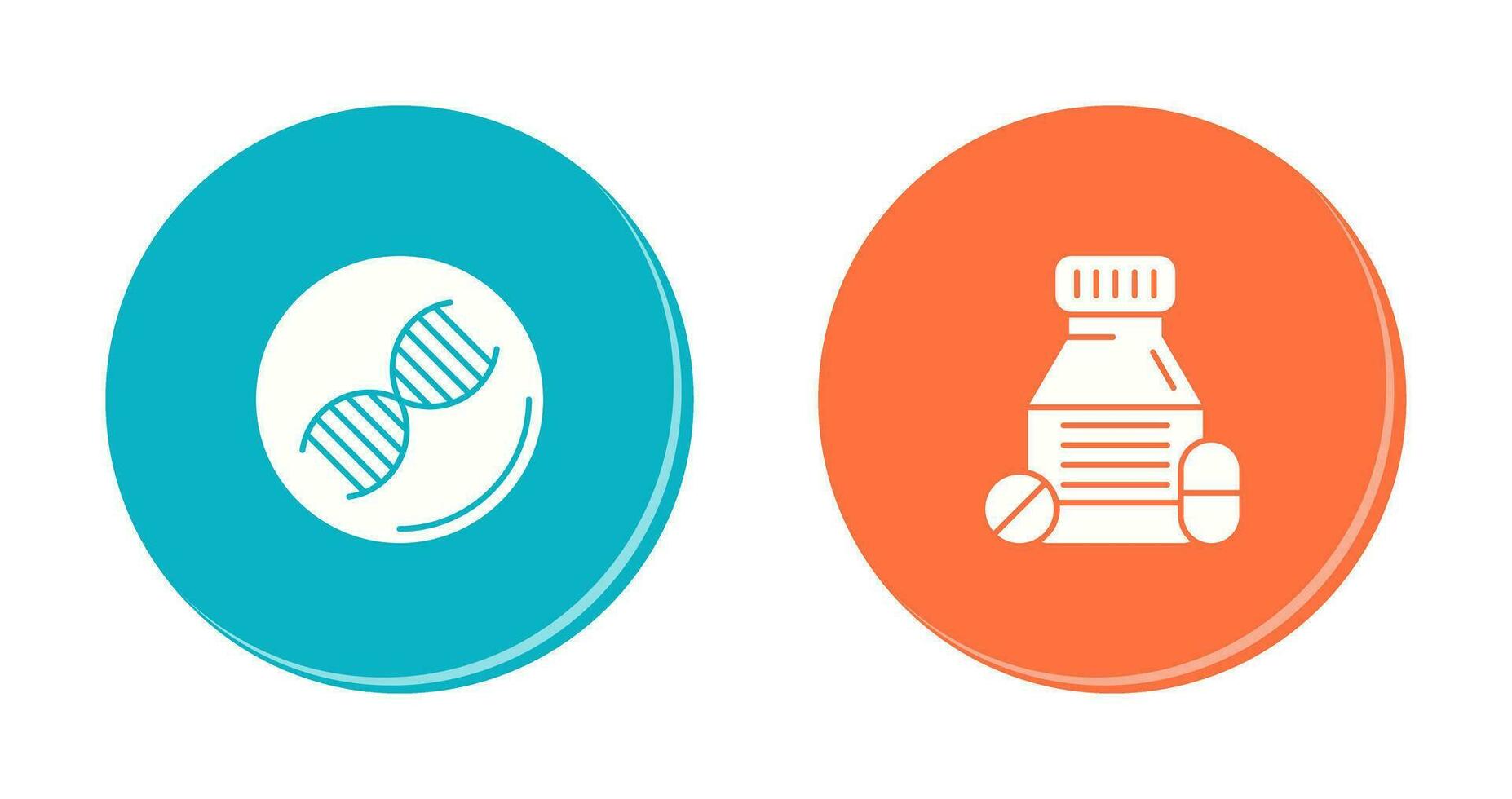 dna e comprimidos ícone vetor