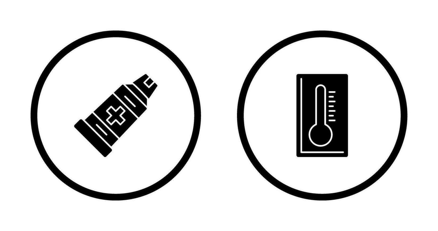 colar e termômetro ícone vetor