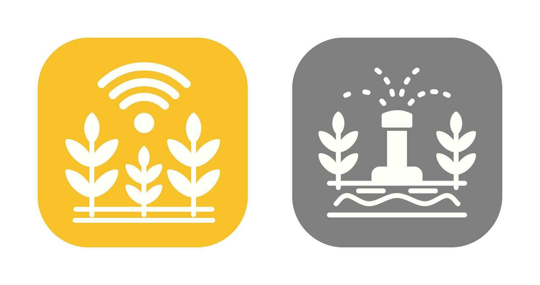trigo e aspersor ícone vetor