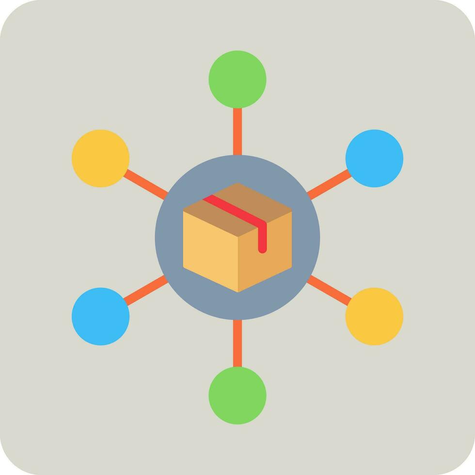 ícone de vetor de centro de distribuição