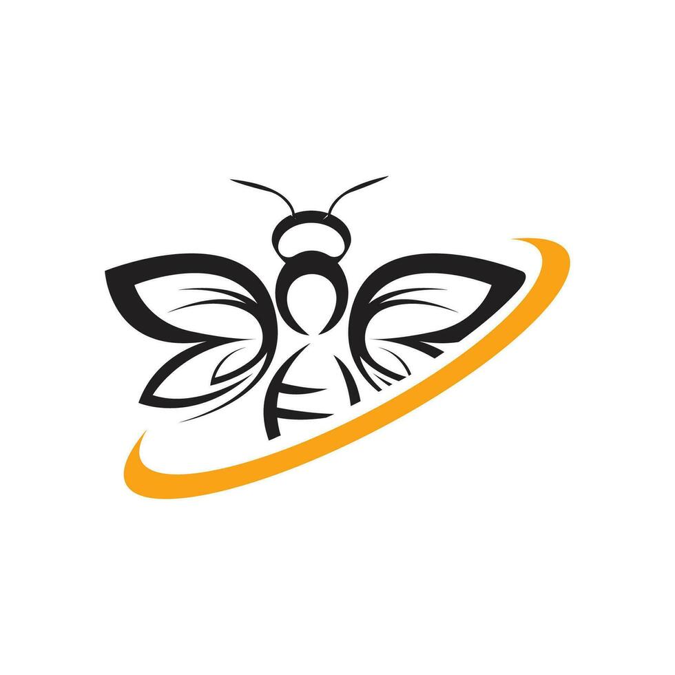 abelha logotipo e ícone Projeto vetor ilustração