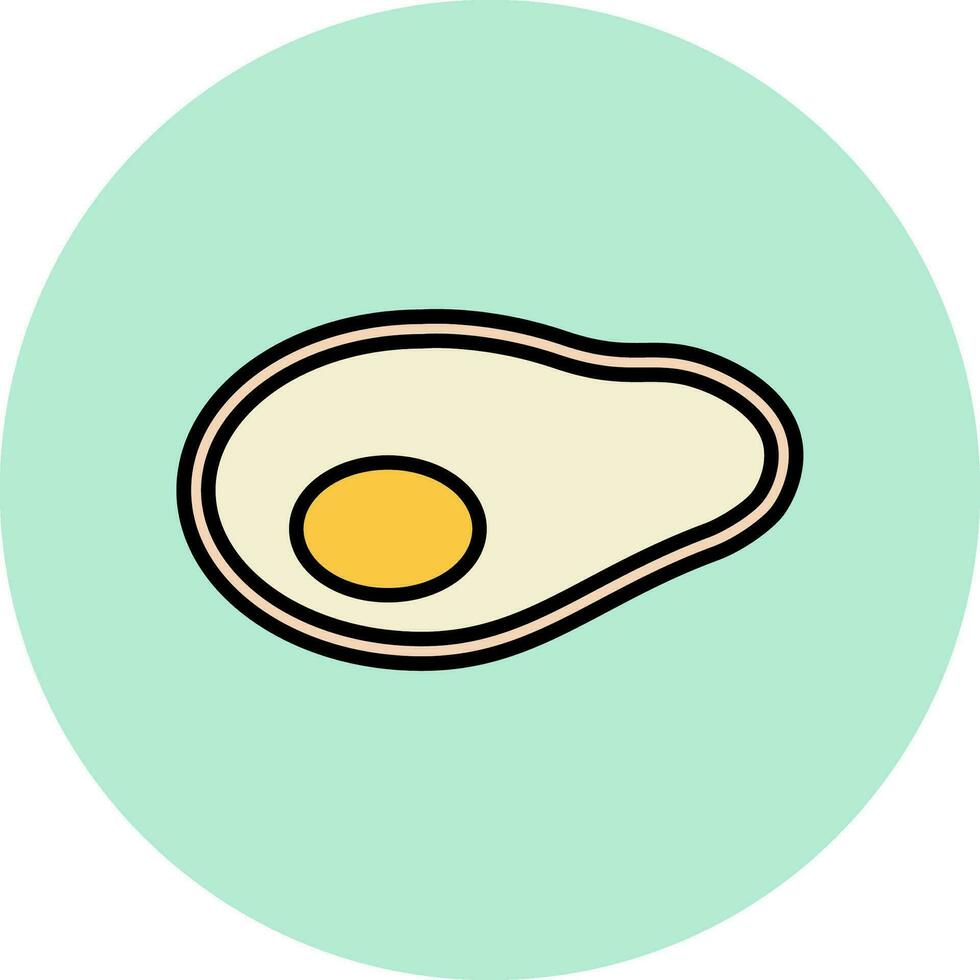 ícone de vetor de ovo frito