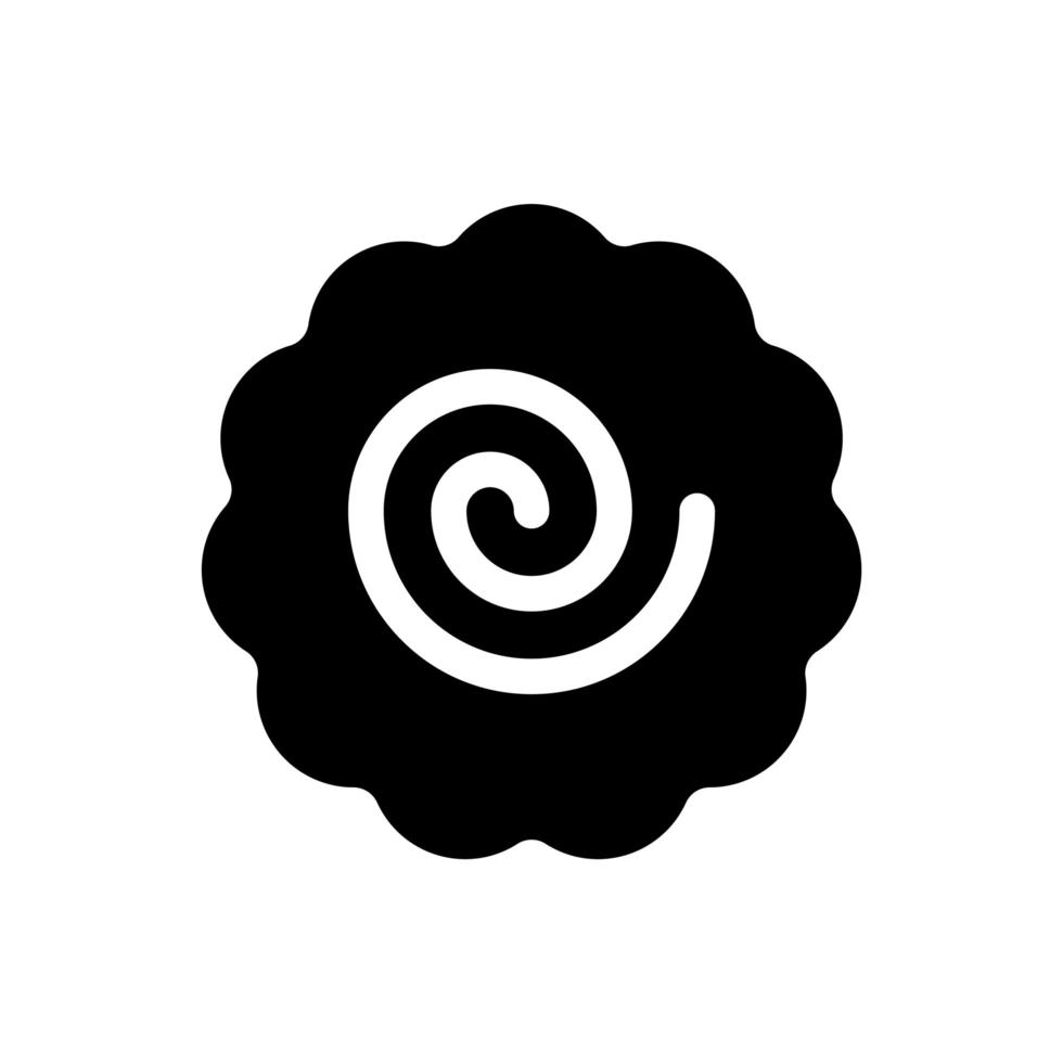 ícone preenchido com vetor de surimi narutomaki ou kamaboko