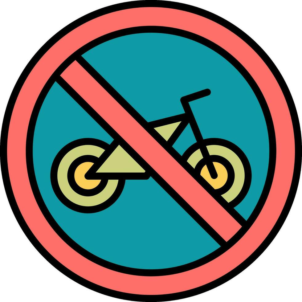 não bicicleta vetor ícone