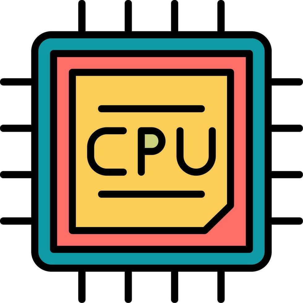 ícone de vetor de CPU