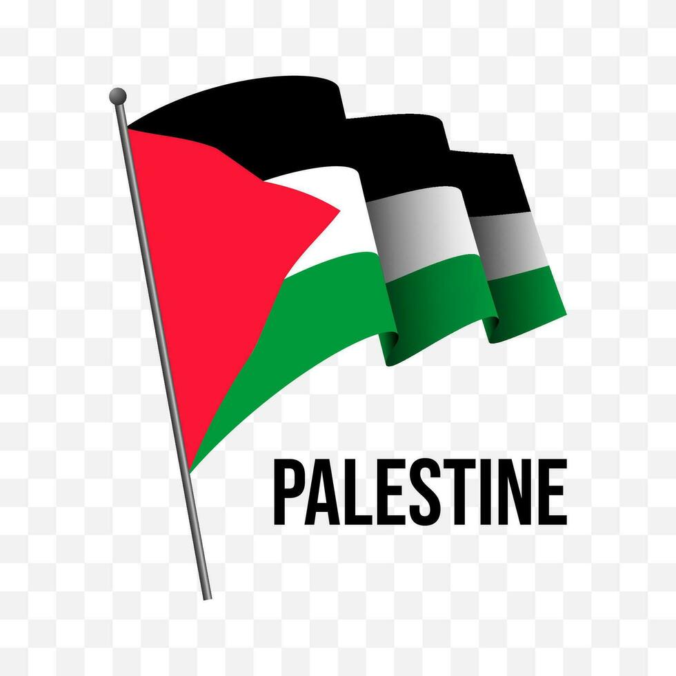 vetor ilustração do Palestina nacional bandeira