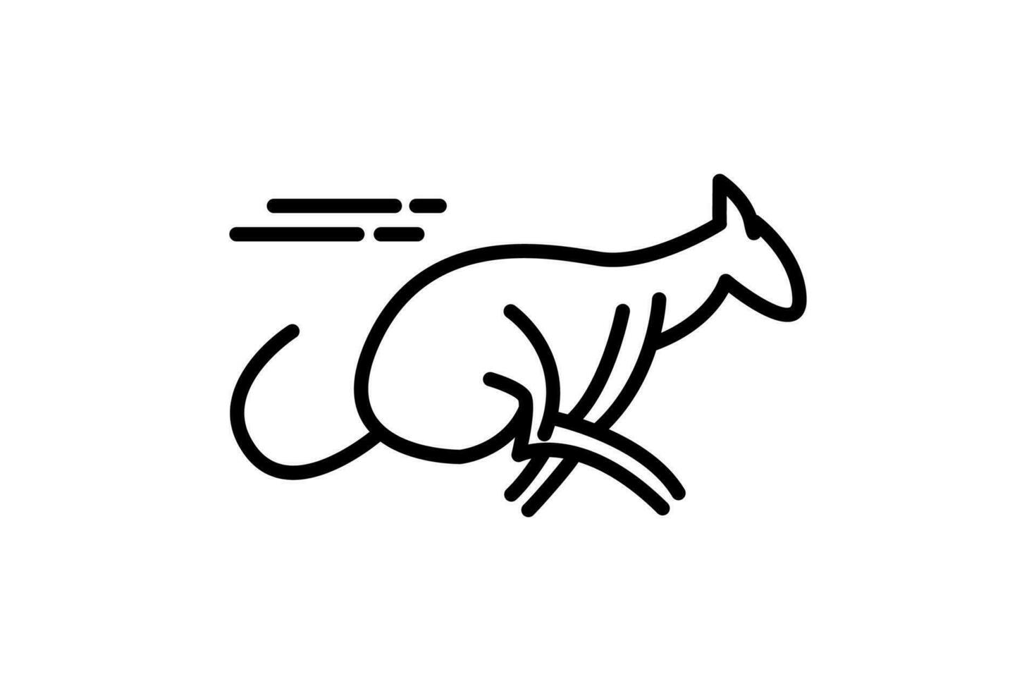 guepardo ícone. ícone relacionado para velocidade, animal. adequado para rede site, aplicativo, do utilizador interfaces, imprimível etc. linha ícone estilo. simples vetor Projeto editável