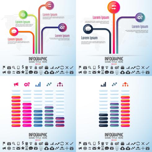 Modelo de design de infografia vetor