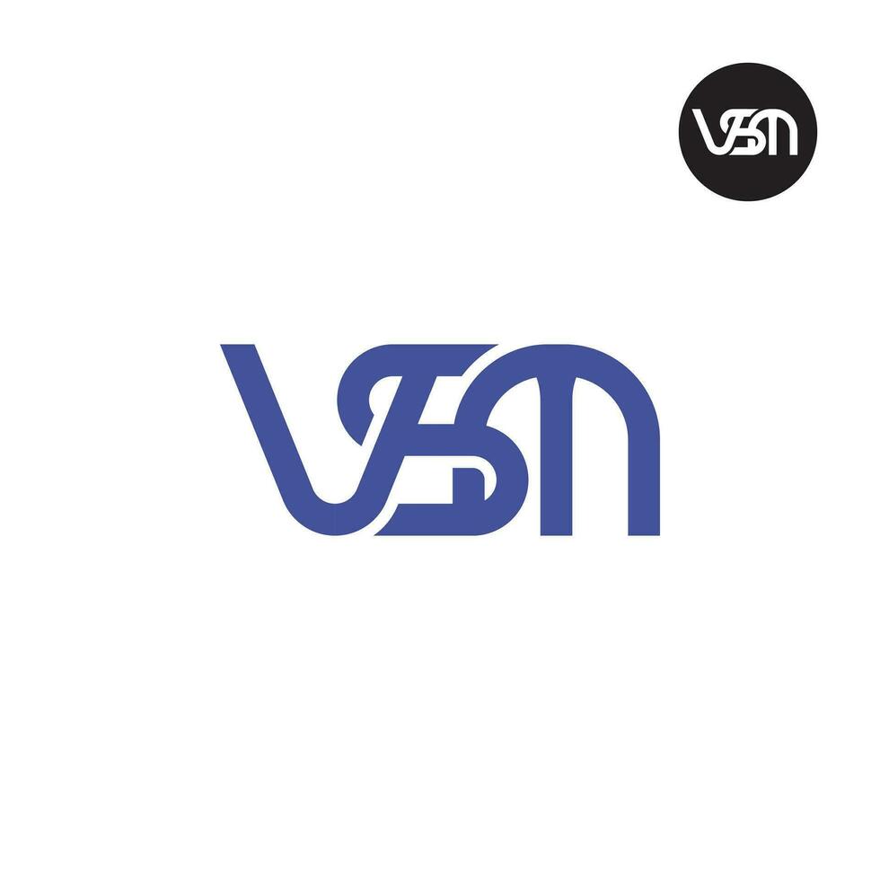 carta vsm monograma logotipo Projeto vetor