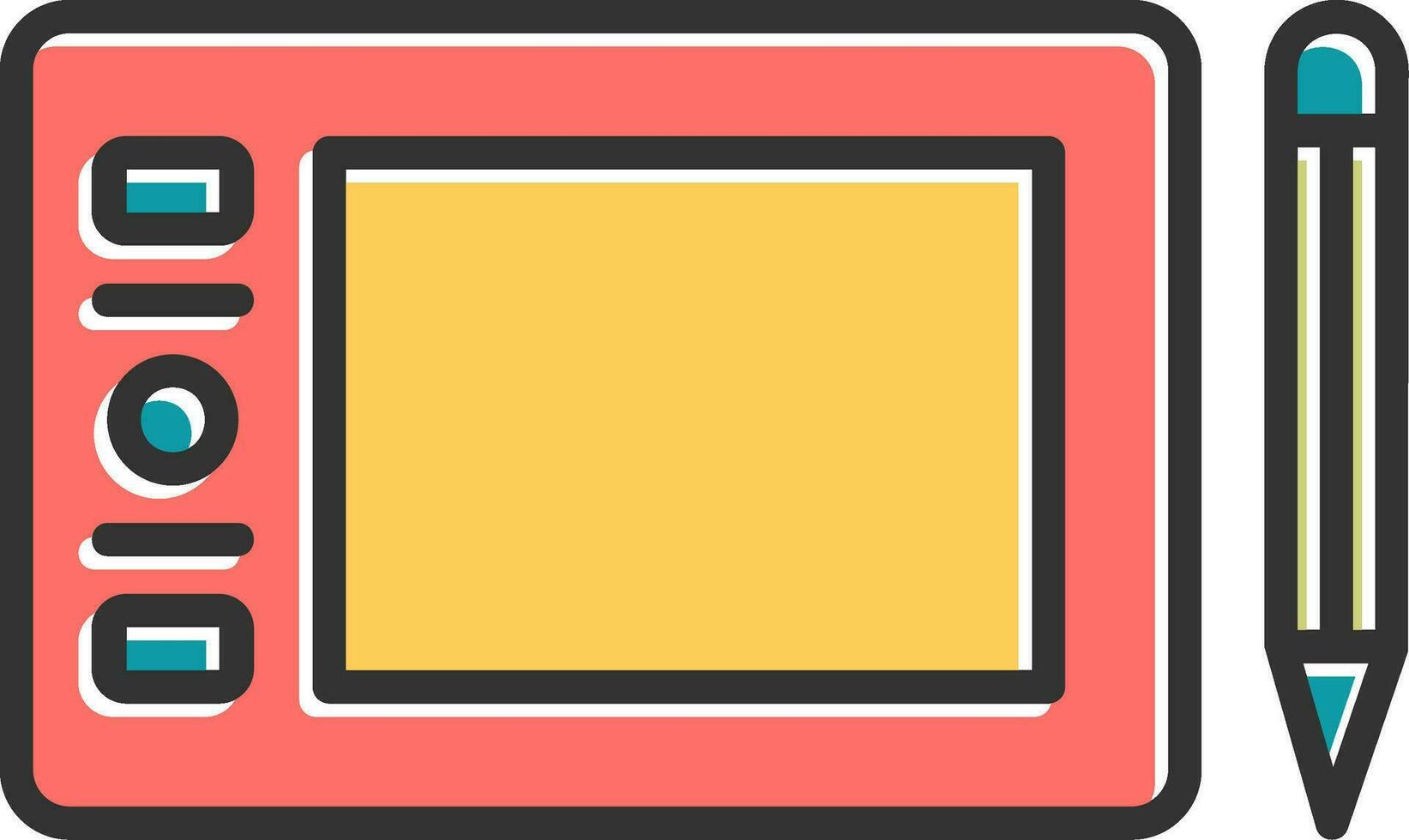 ícone de vetor de tablet gráfico