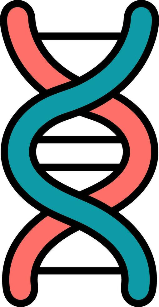 ícone de vetor de fita de DNA