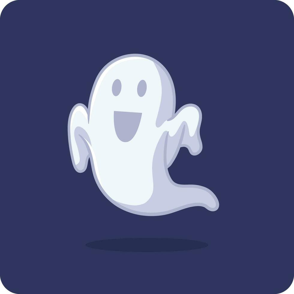 dia das Bruxas fantasma, plano assustador espectral monstros, fofa fantasma ícone, fofa desenho animado assustador personagem, dia das Bruxas decoração. vetor