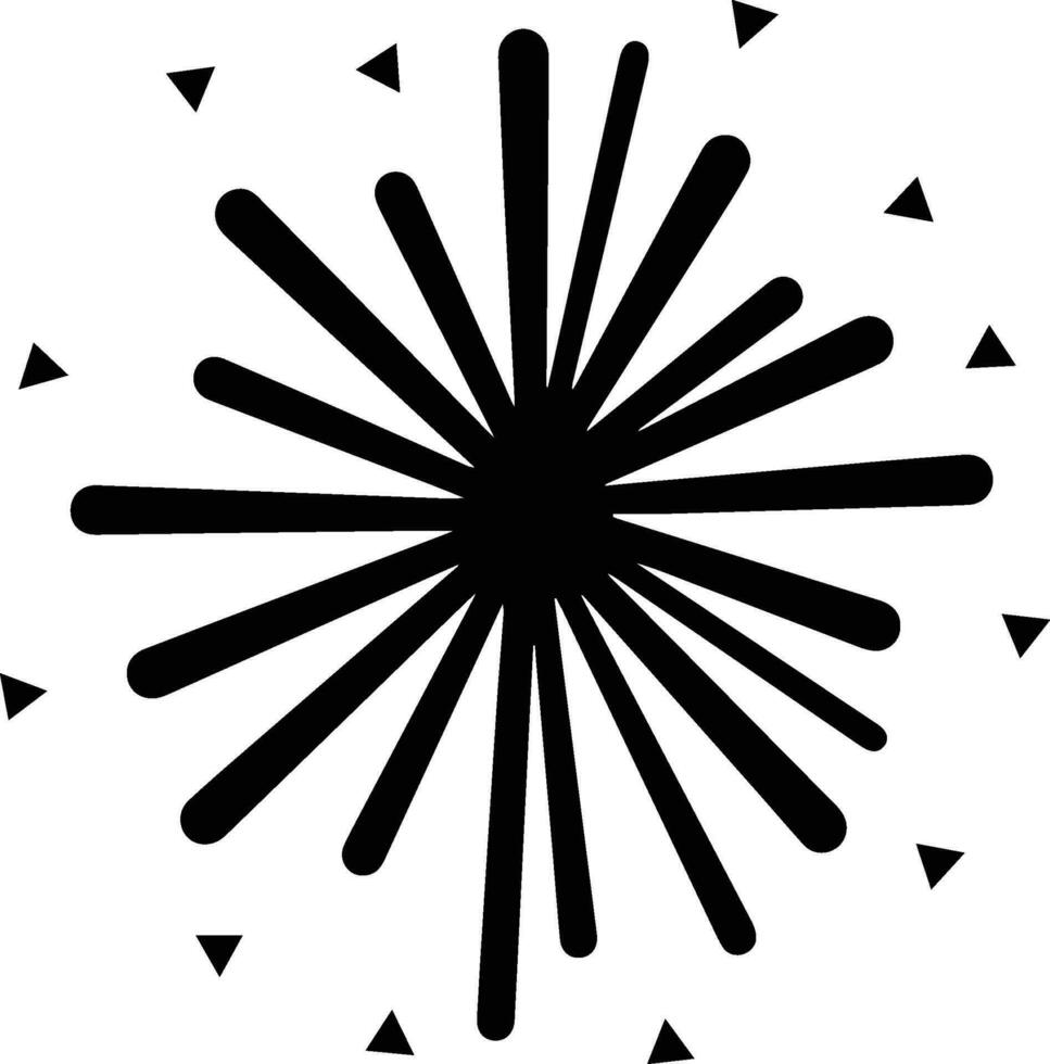 fogos de artifício ou biscoito logotipo dentro plano linha arte estilo vetor
