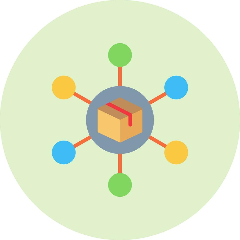 ícone de vetor de centro de distribuição