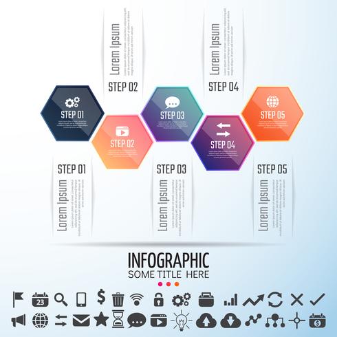 Modelo de design de infografia vetor