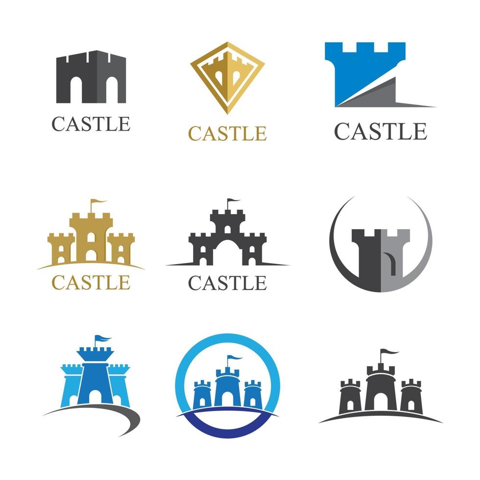 imagens do logotipo do castelo vetor