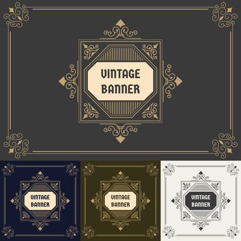 Modelo de Design de estilo de fundo vintage lable vetor