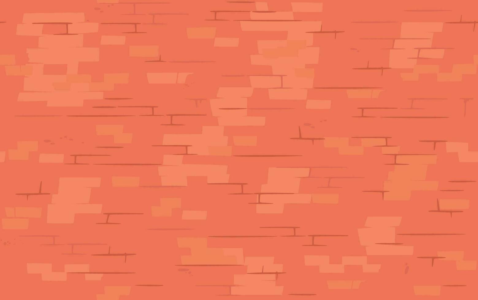 laranja desenho animado tijolo parede, simples desatado fundo vetor