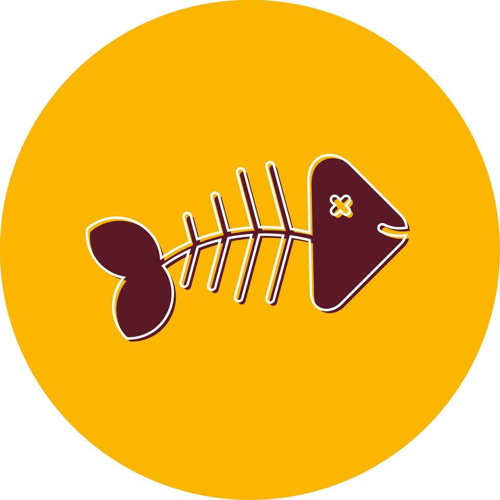 espinha de peixe vetor ícone