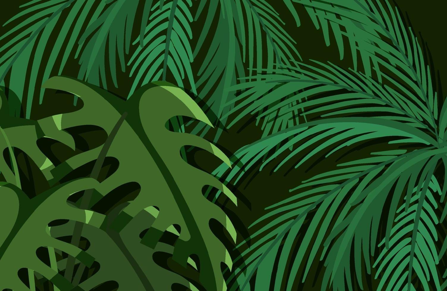 fundo de folhas tropicais verdes vetor