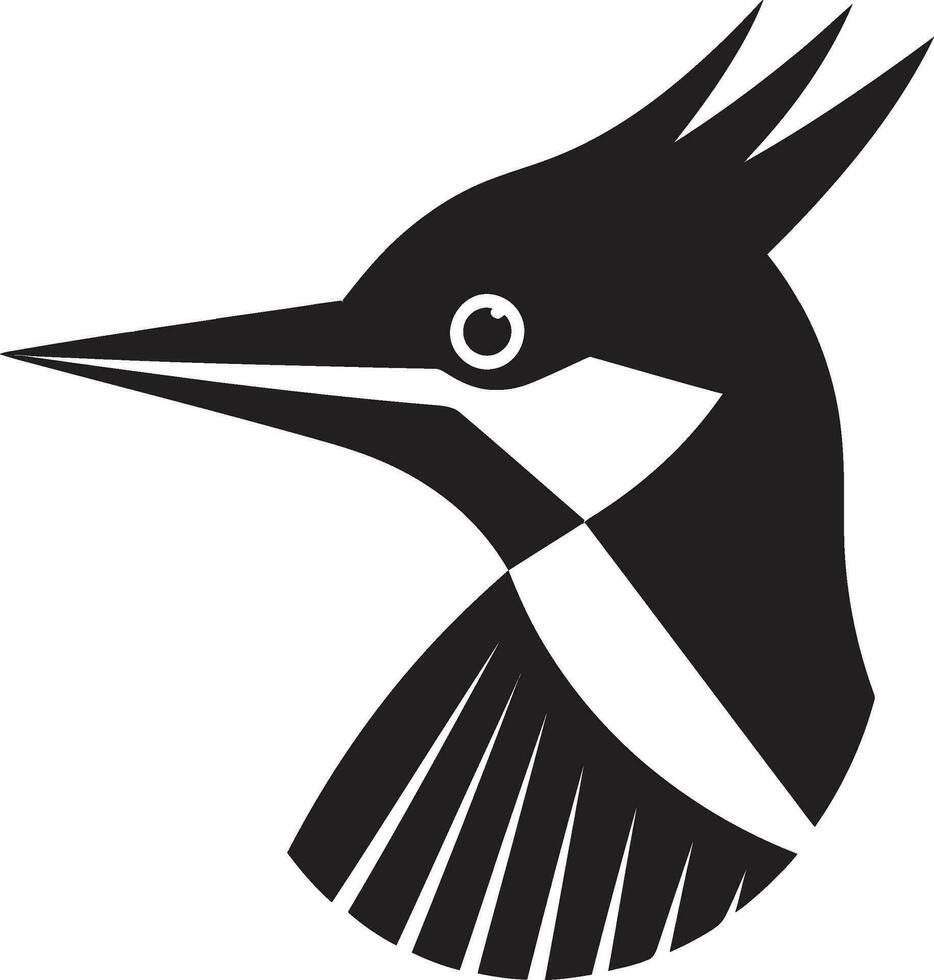 Preto pica-pau pássaro logotipo Projeto único e moderno pica-pau pássaro logotipo Projeto Preto único e moderno vetor