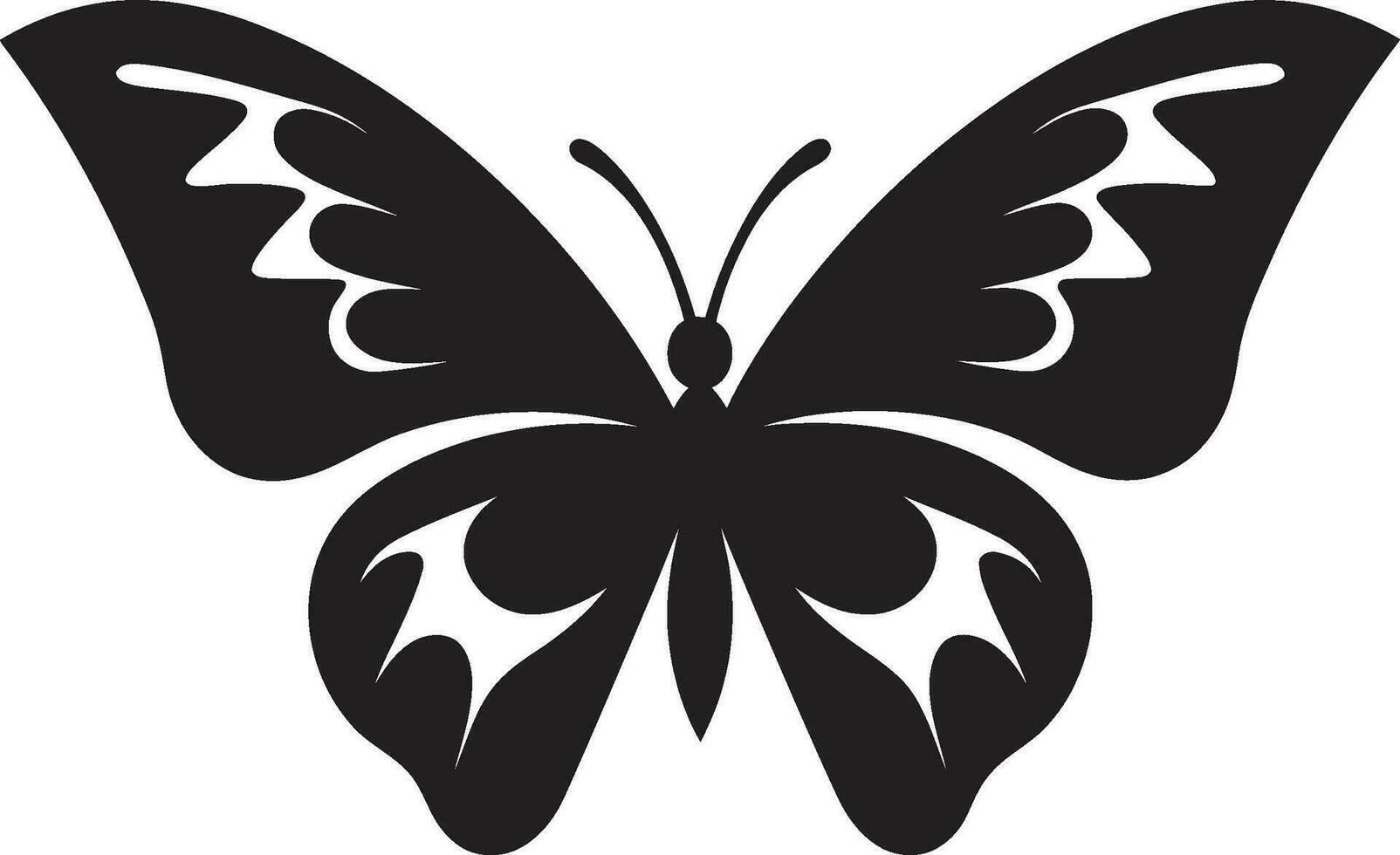 elegância leva asa Preto vetor borboleta ícone majestoso vibração borboleta símbolo dentro noir