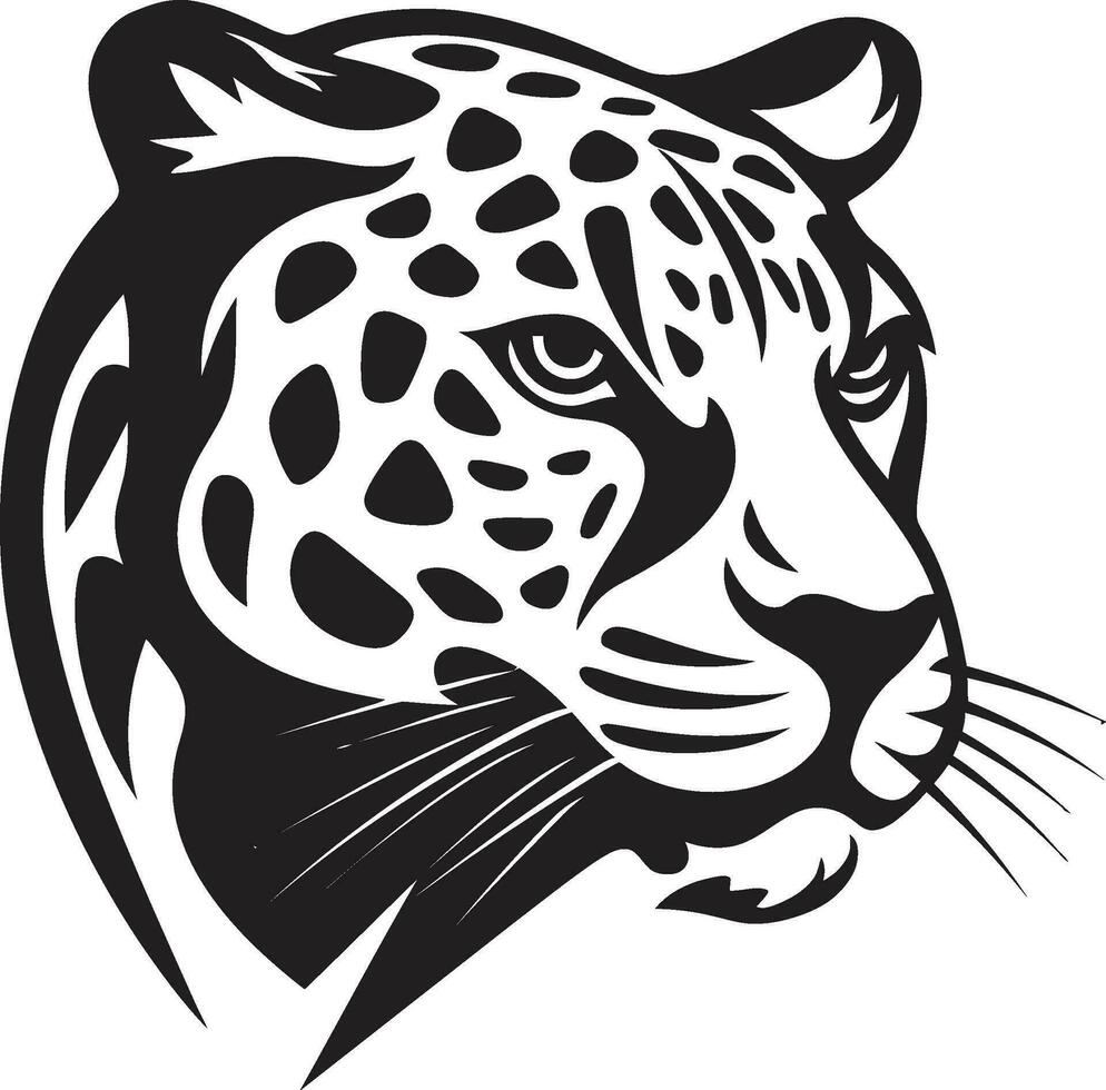 lustroso e destemido Preto leopardo vetor ícone à moda pantera Preto vetor leopardo logotipo