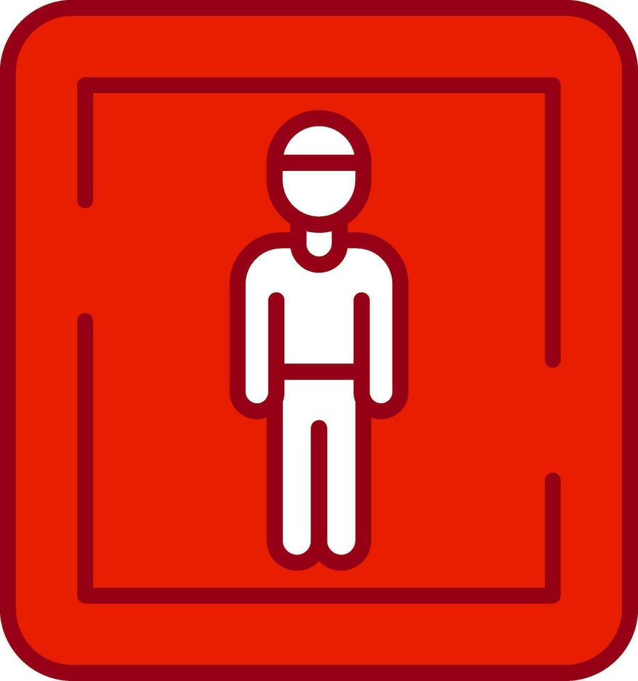 masculino banheiro placa vetor ícone