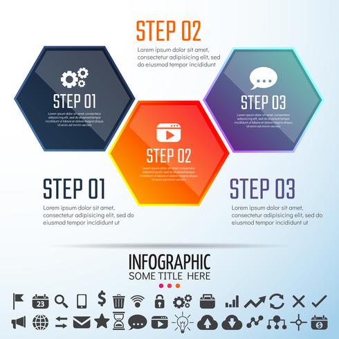 Modelo de design de infografia vetor