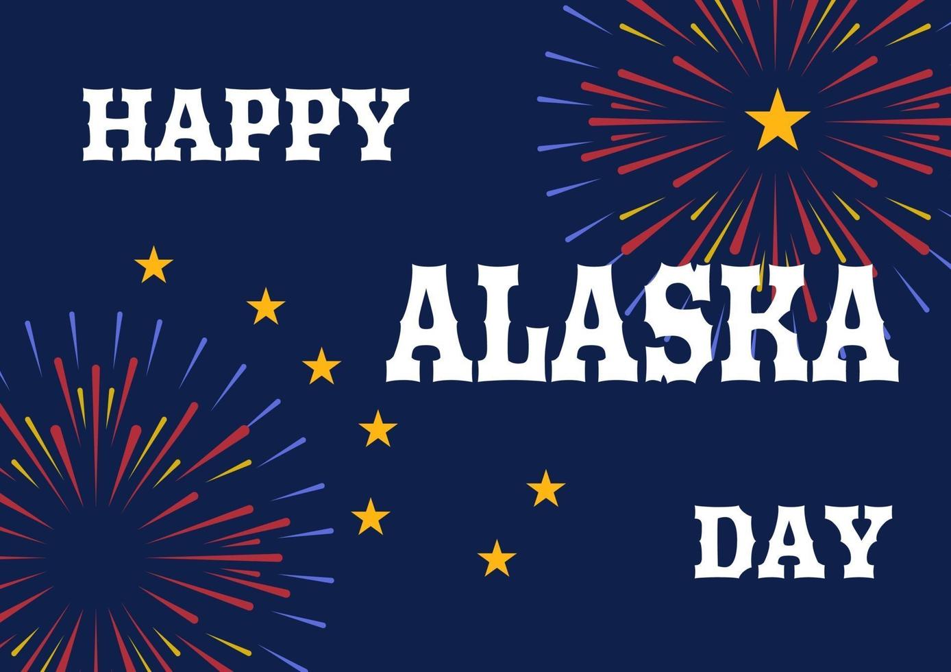 ilustração para aniversário do dia do Alasca, comemorado em 18 de outubro. vetor