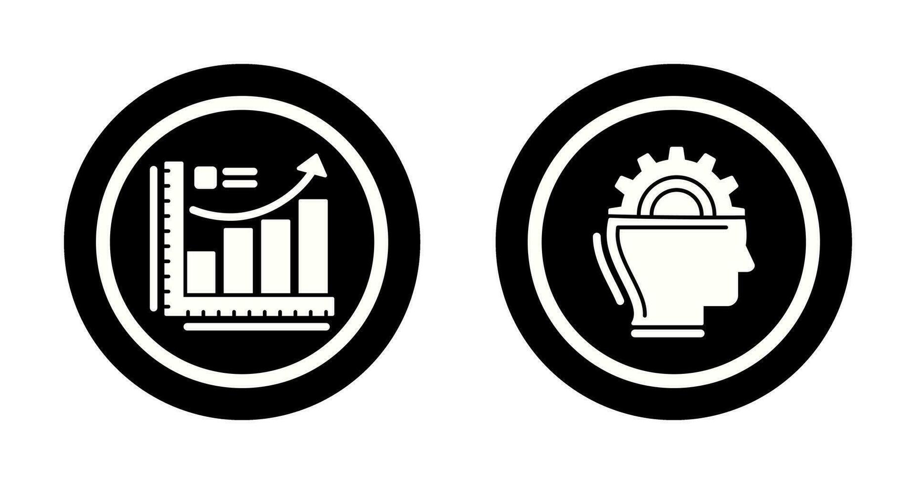 crescimento gráfico e máquina Aprendendo ícone vetor