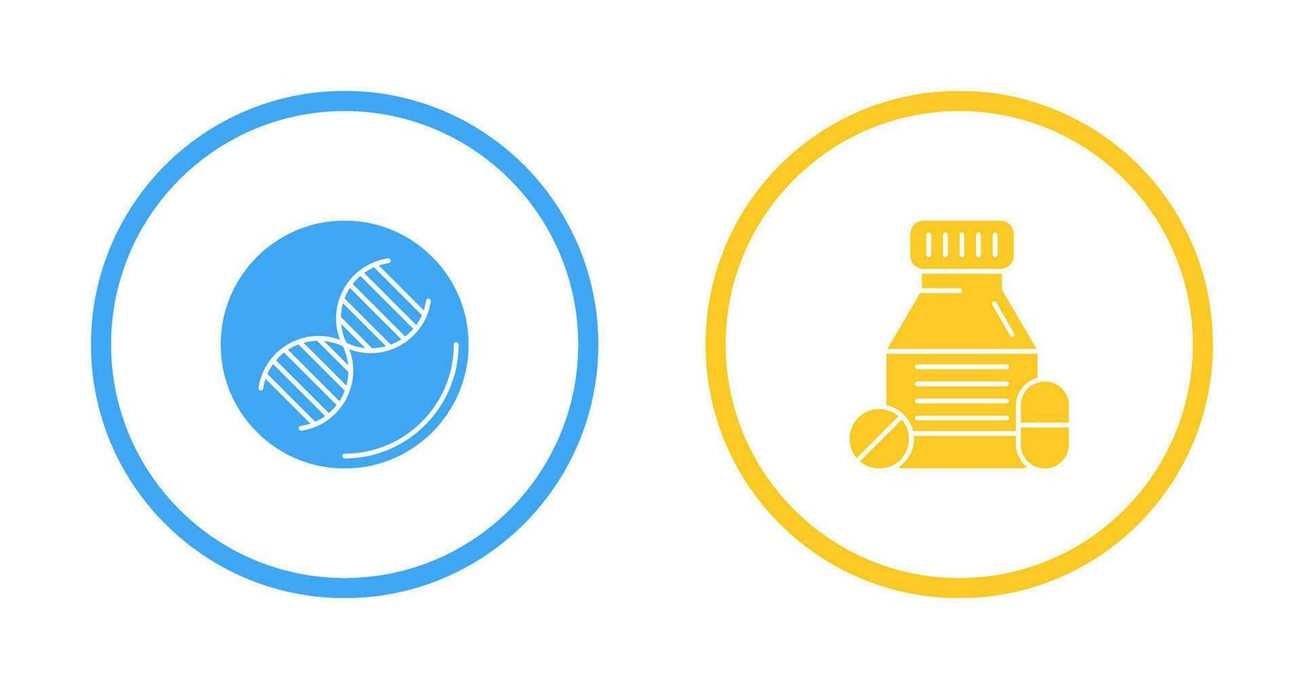 dna e comprimidos ícone vetor