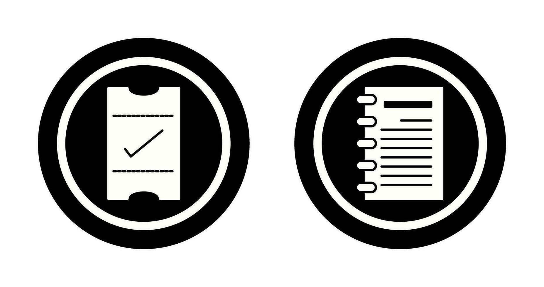 passes e bloco de anotações ícone vetor