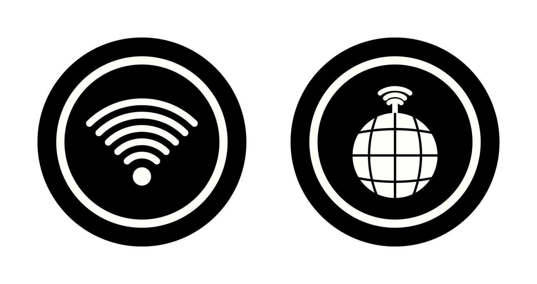 sinal em do utilizador e global sinais ícone vetor