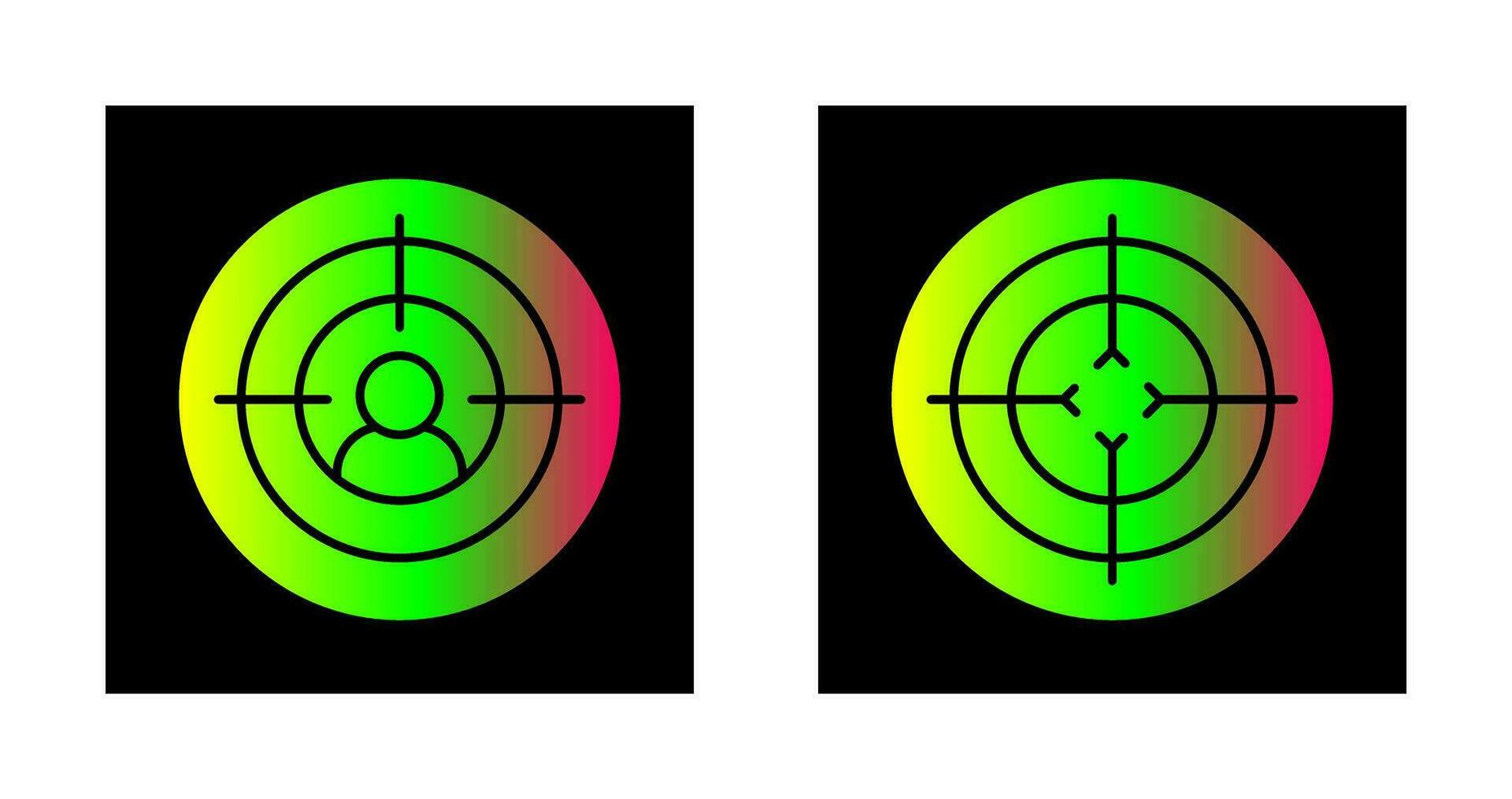 objetivo e alvo ícone vetor