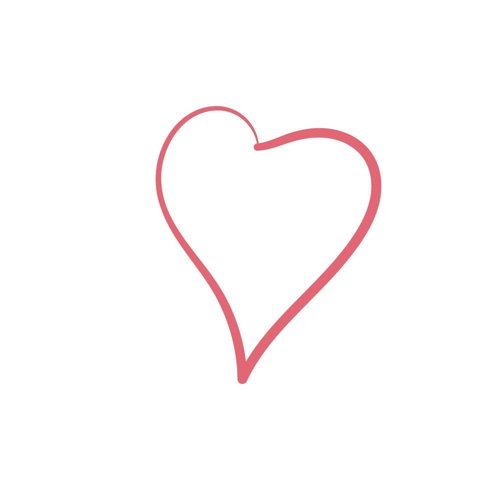 um coração. ícone do doodle vetor