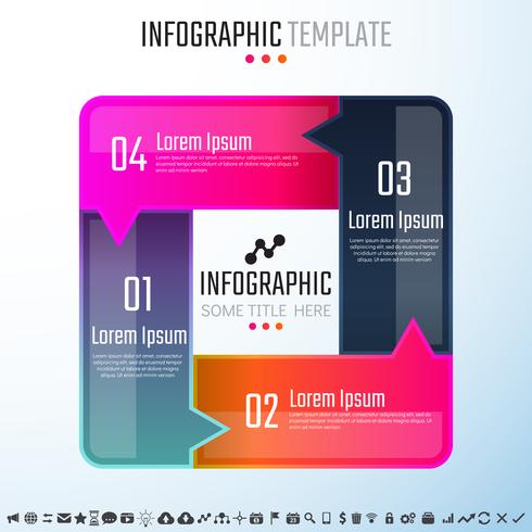 Modelo de design de infografia vetor