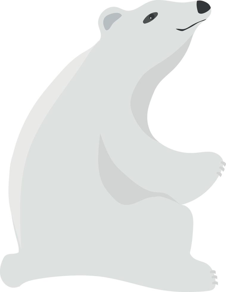 desenho animado urso branco polar vetor