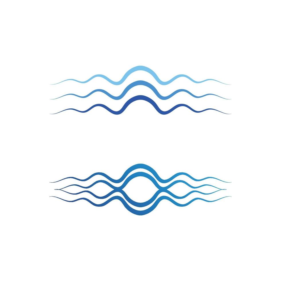 vetor de modelo de logotipo de onda e gota d'água