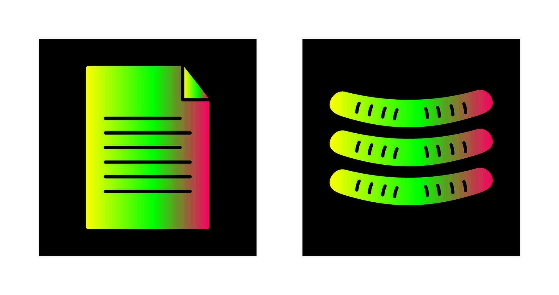 Folha e salsichas ícone vetor