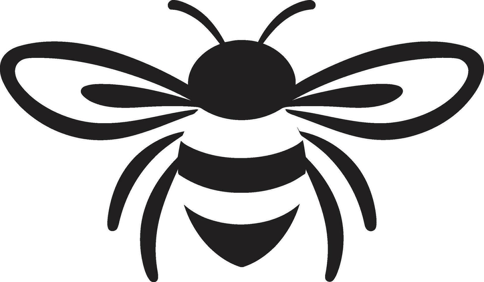 régio abelha crachá abelha coroado símbolo vetor