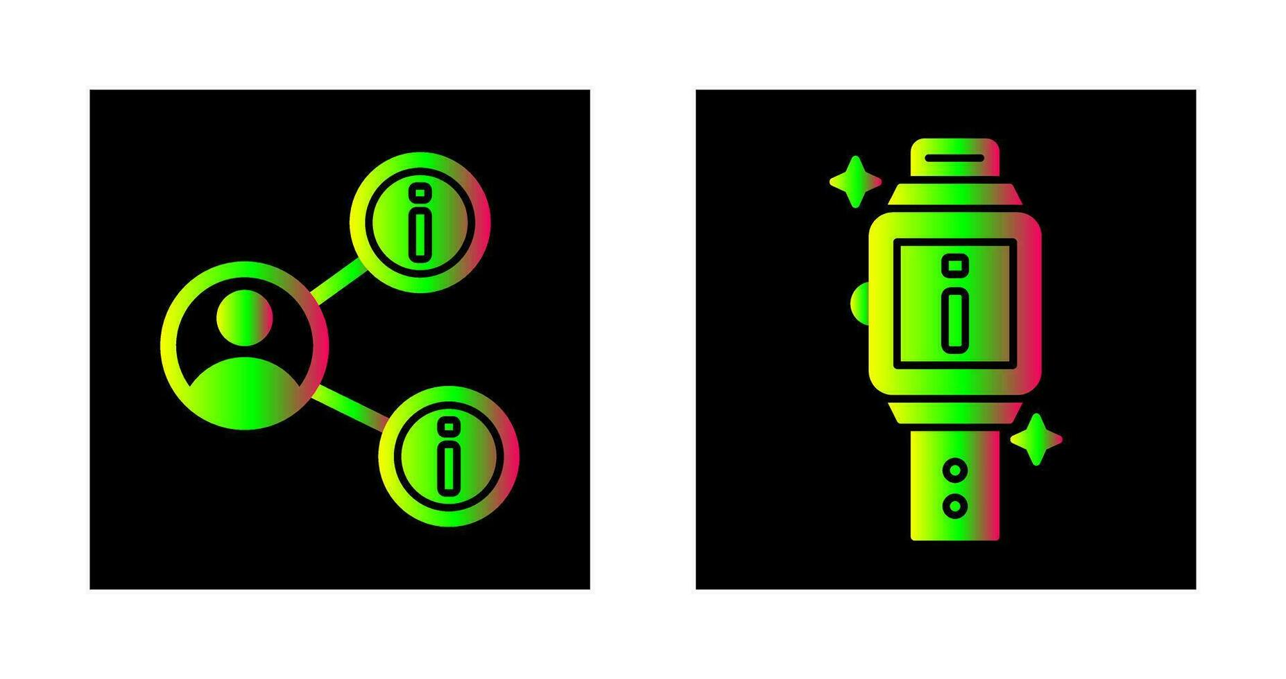 compartilhar e relógio inteligente ícone vetor