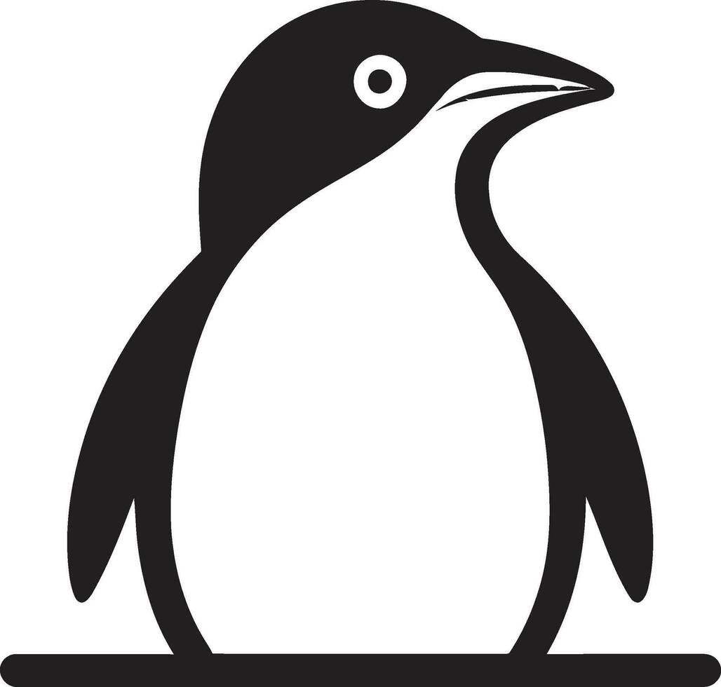 harmonia dentro a antártico pinguim ícones gelado melódico tributo a pinguins canção de ninar Preto vetor logotipo dentro harmonioso beleza