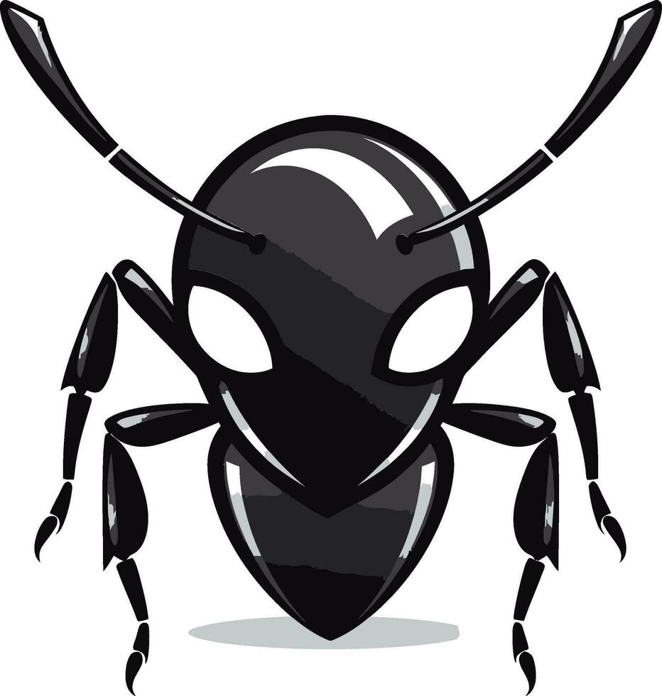 Preto vetor formiga uma moderno emblema do força minimalista elegância Preto formiga ícone dentro vetor