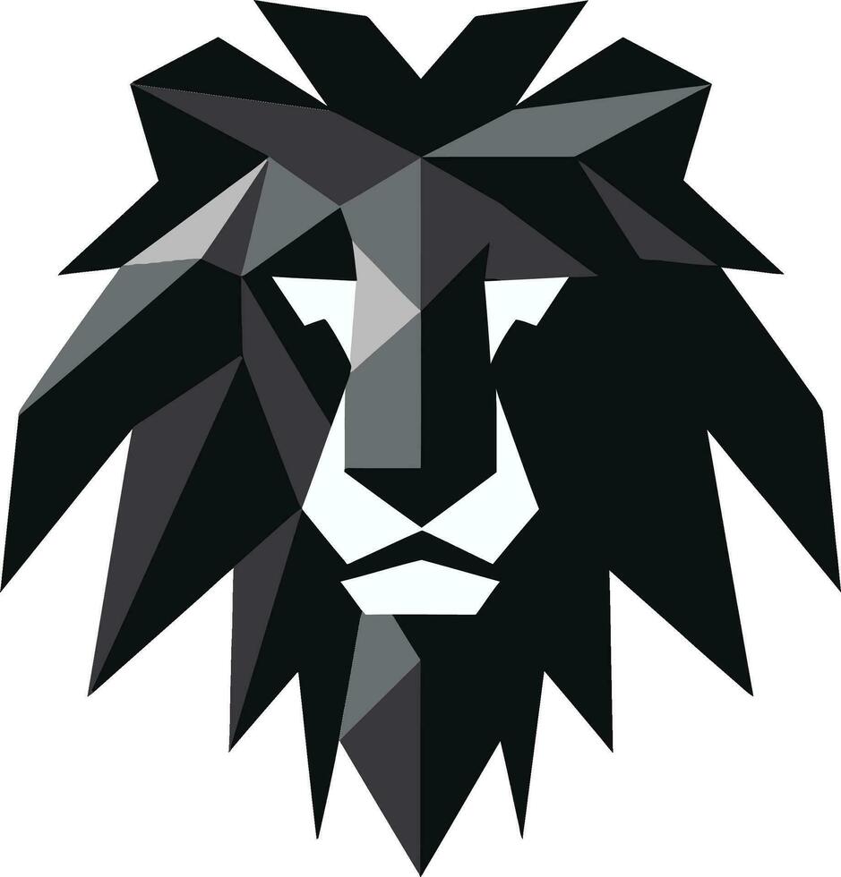 tinta gravado rei vetor leão dentro Preto monocromático monarca Preto leão ícone emblema