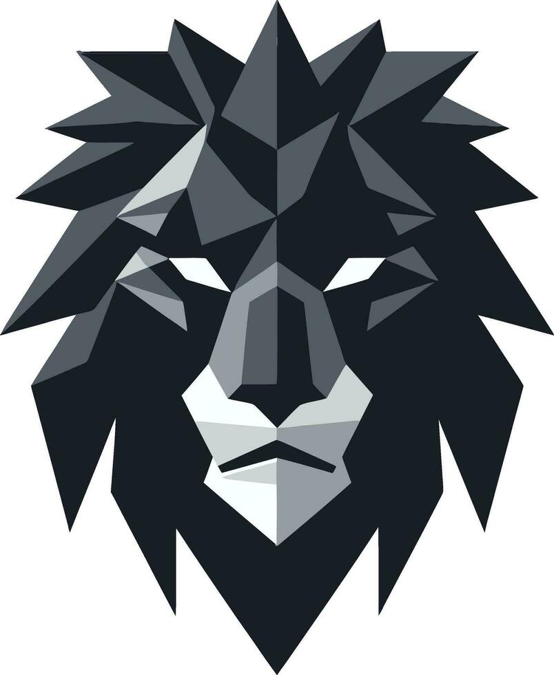 vetor vigor uma Preto leão logotipo Projeto Preto veludo realeza leão insígnia dentro vetor