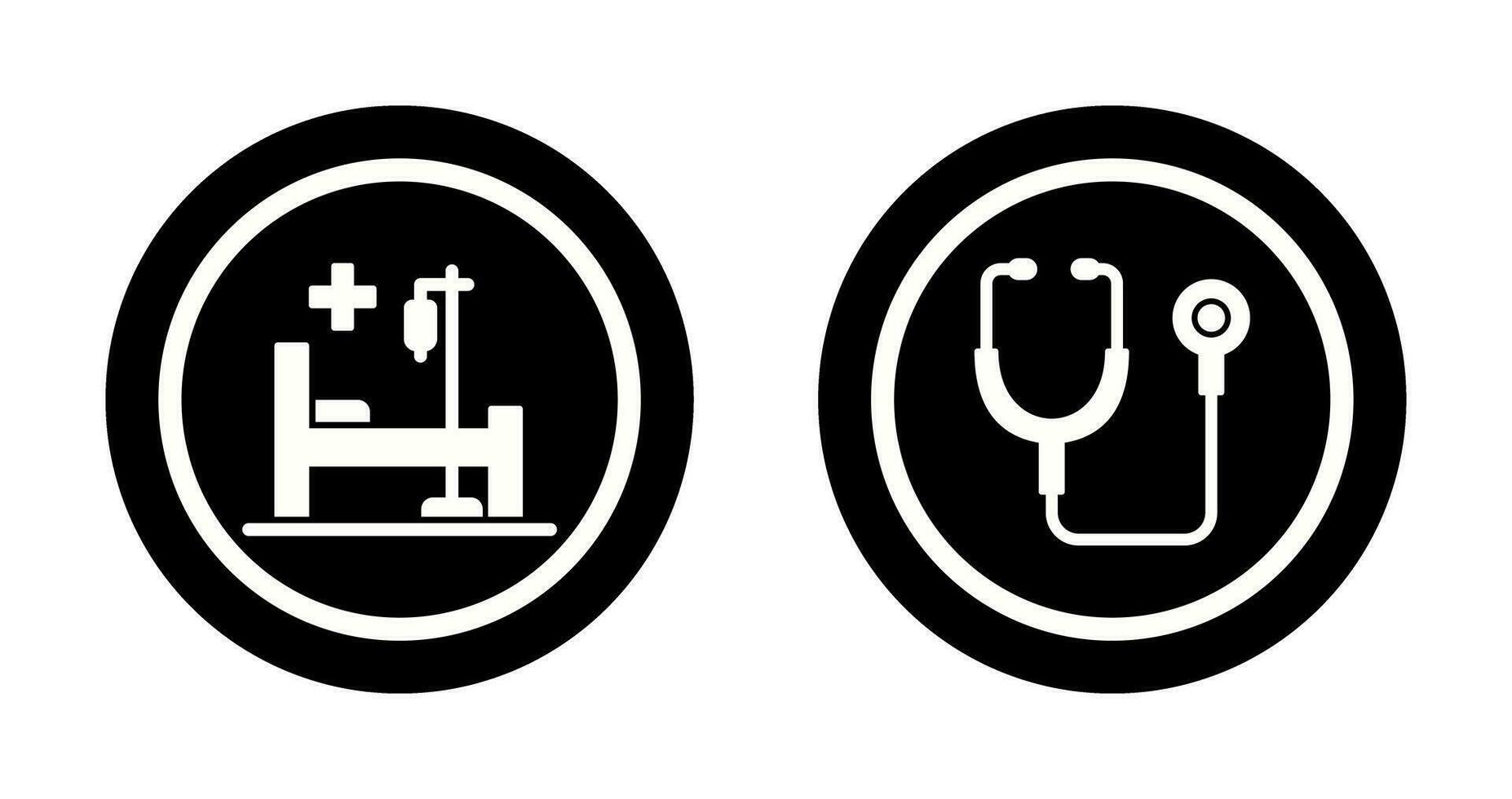 estetoscópio e hospital ícone vetor